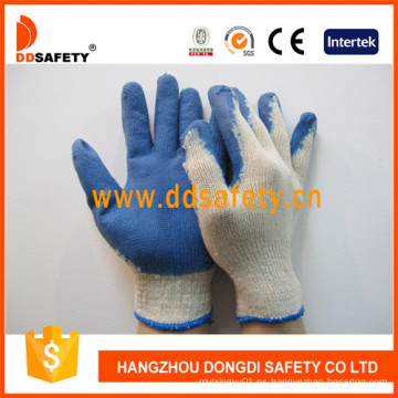 Capa de látex de algodón acabado liso Safety Working Glove Dkl315